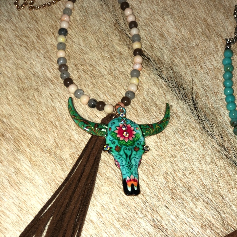 Steer Head Turquoise